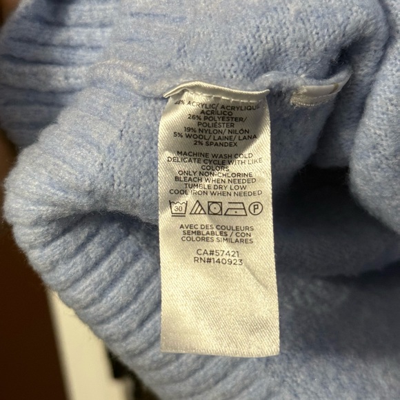 LOFT Soft Blue Knit Sweater - Picture 5 of 5